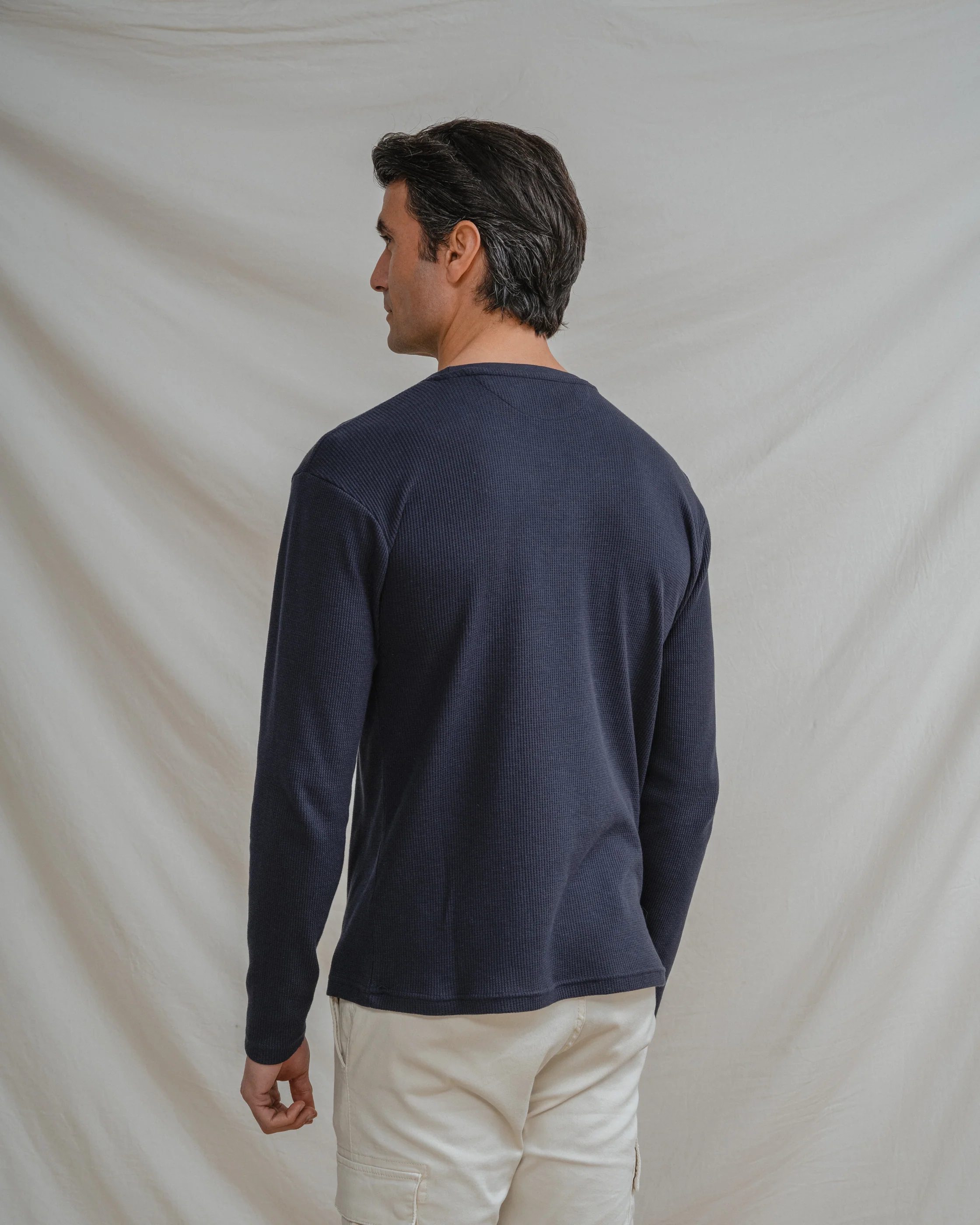 CAMISETA MANGA LARGA CUADRILLÉ AZUL - Image 4