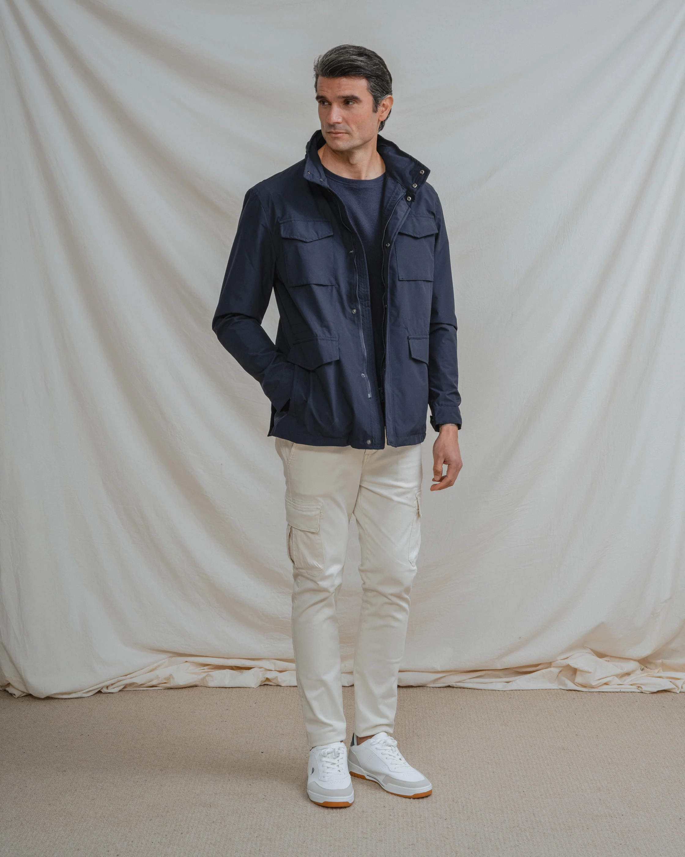 CAMISETA MANGA LARGA CUADRILLÉ AZUL - Image 5