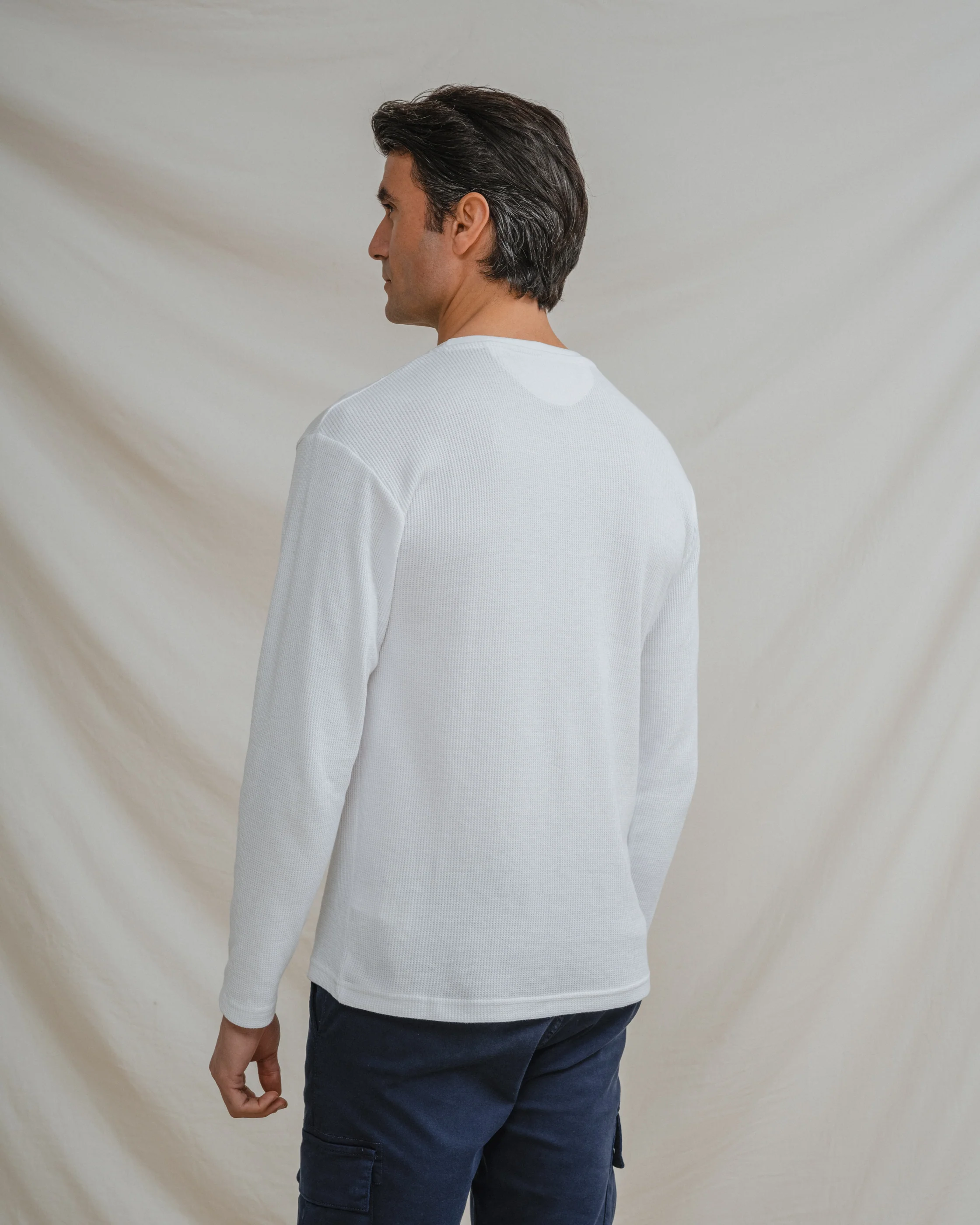 CAMISETA MANGA LARGA CUADRILLÉ BLANCA - Image 5