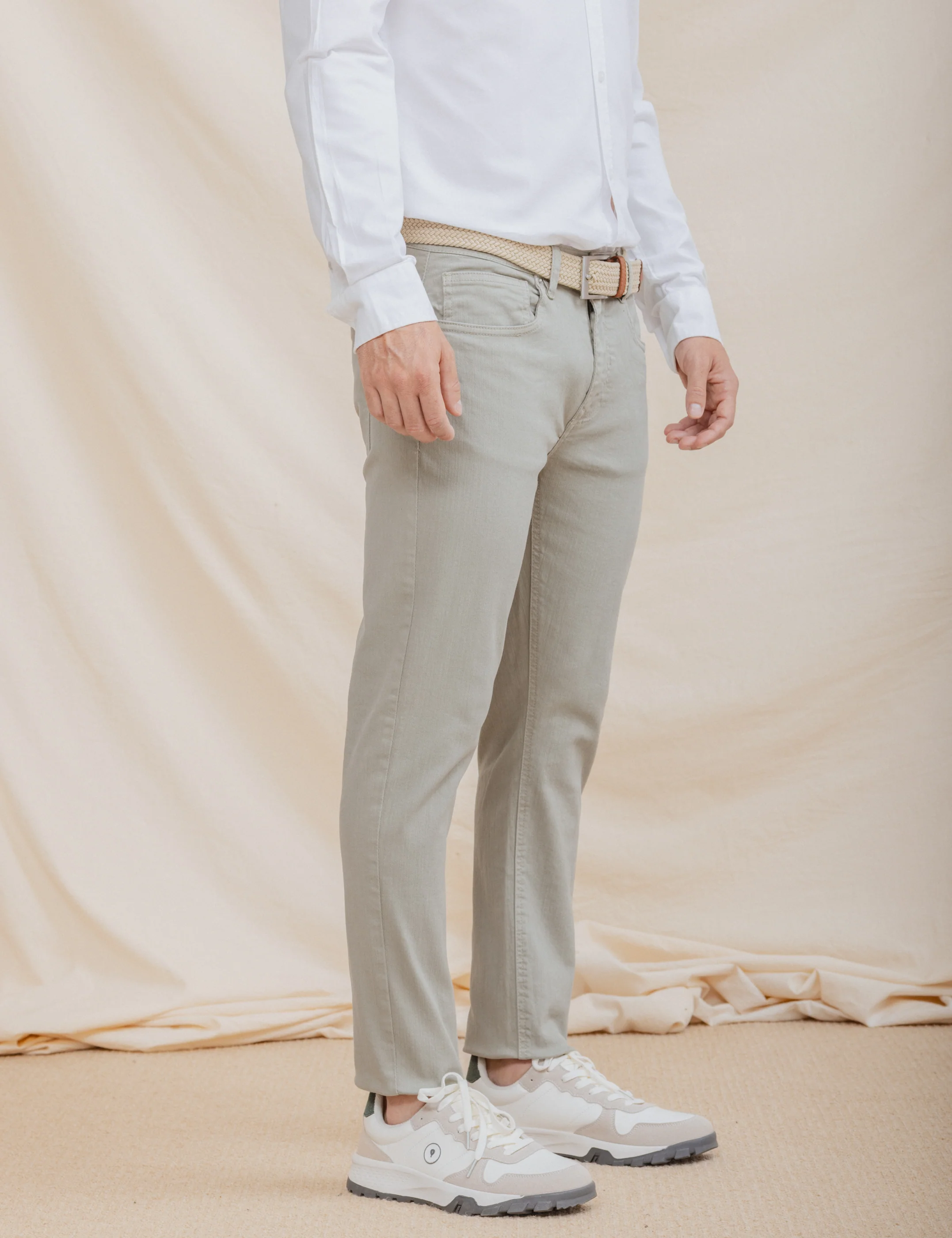 PANTALÓN 5 BOLSILLOS SLIM VERDE - Image 3