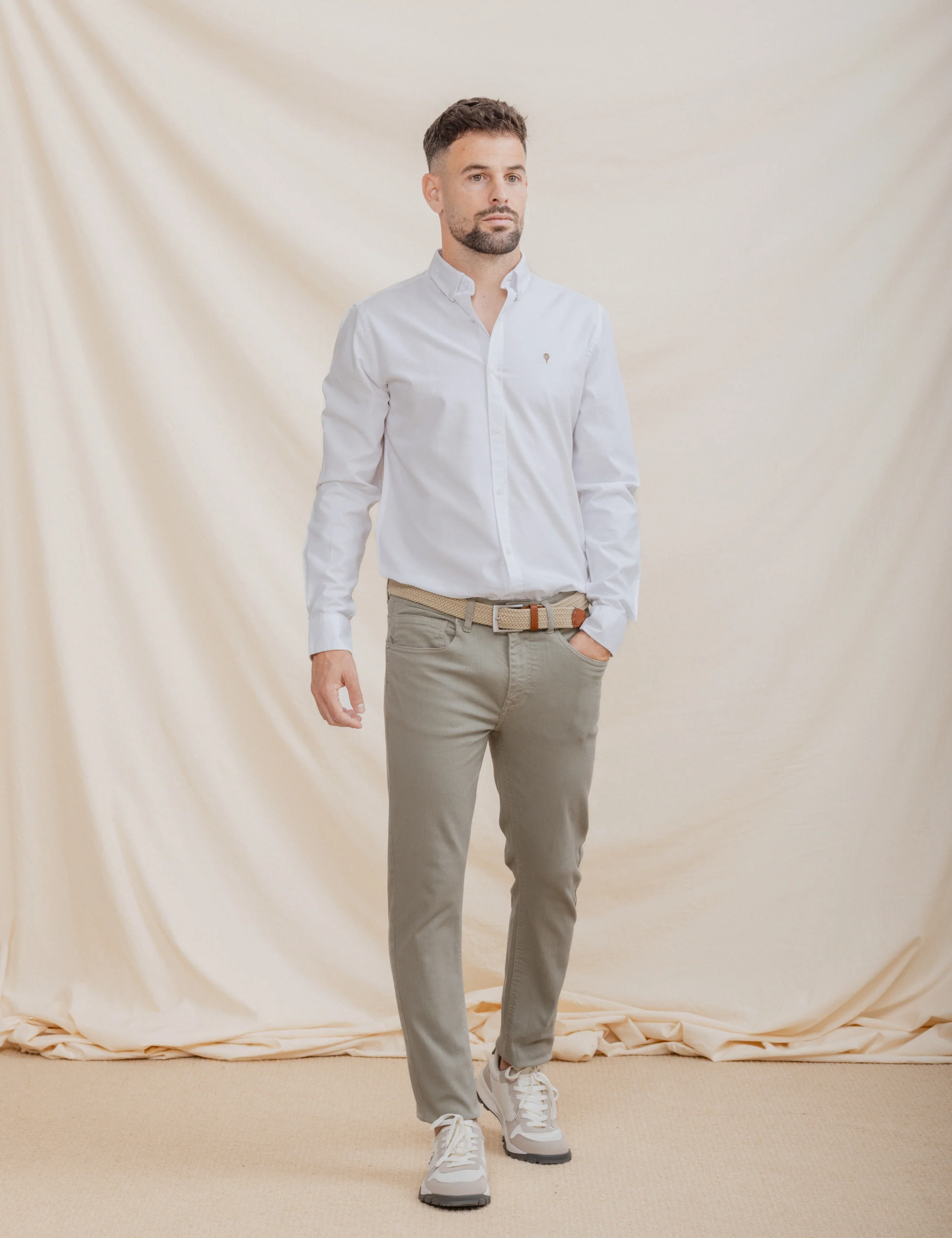 PANTALÓN 5 BOLSILLOS SLIM VERDE - Image 4