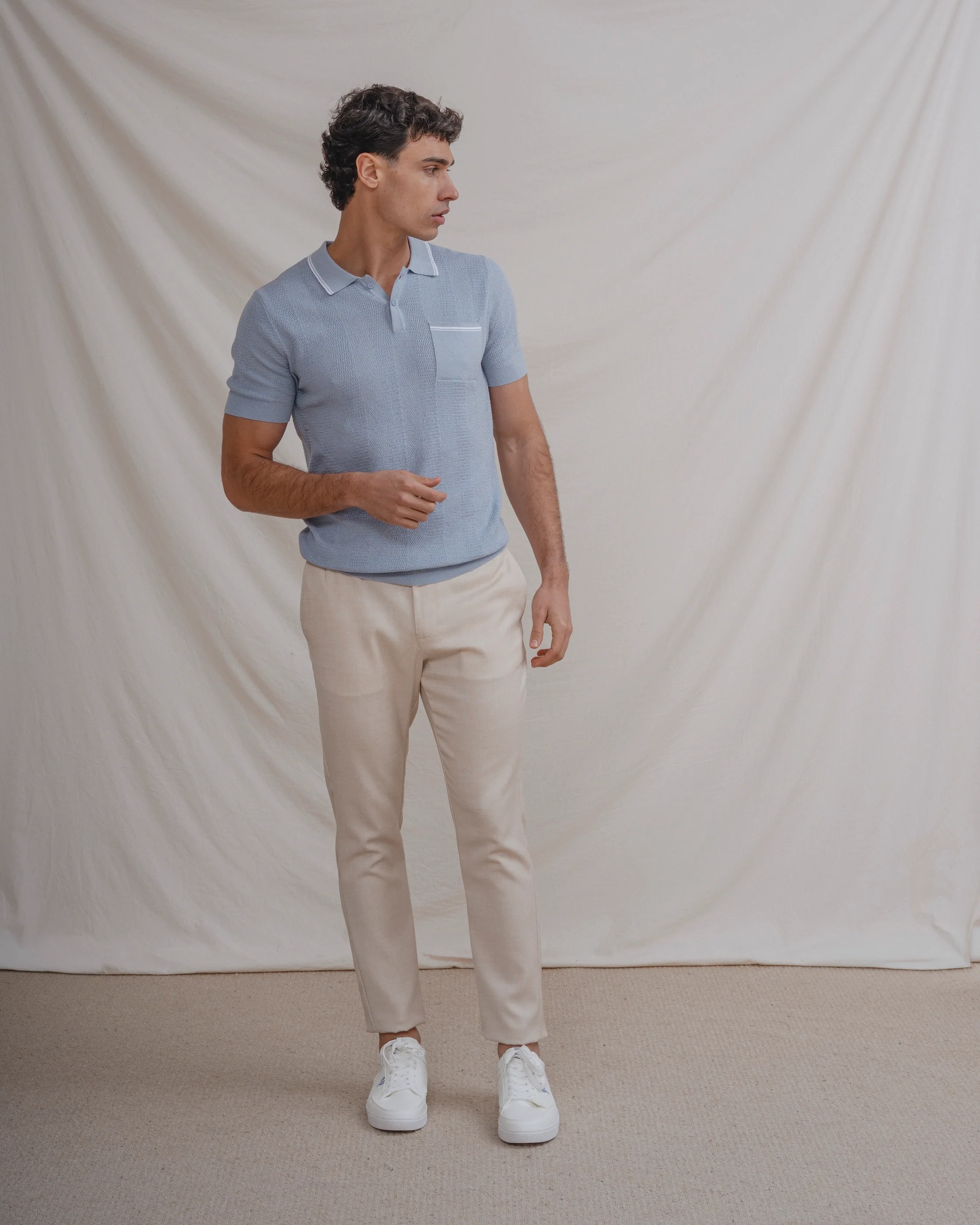 POLO TRICOT CELESTE - Image 3