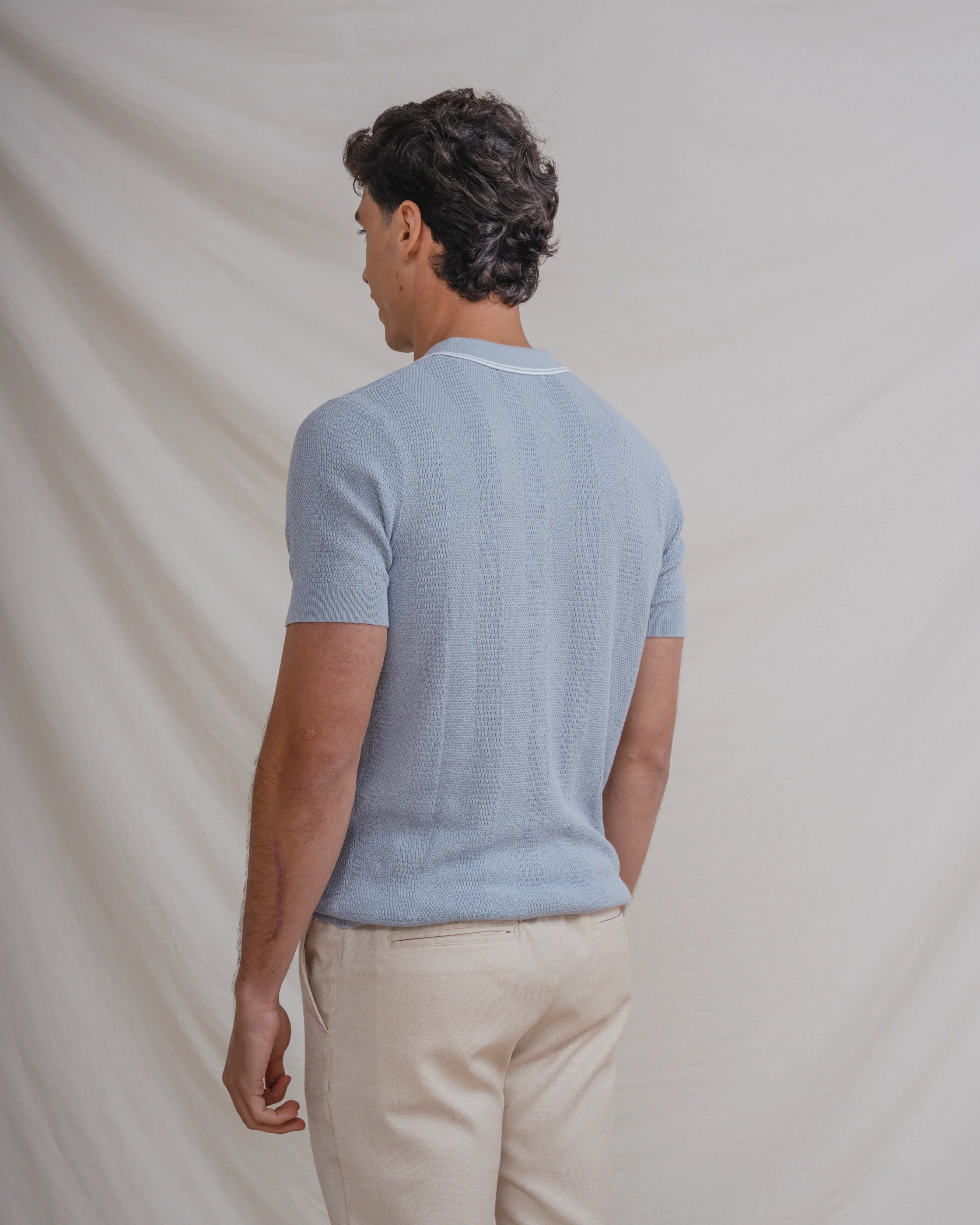 POLO TRICOT CELESTE - Image 4