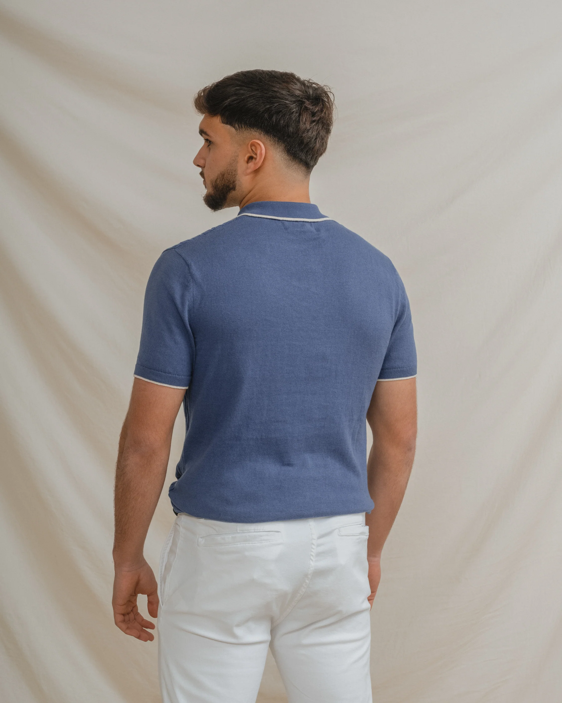 POLO TRICOT NUDOS CELESTE - Image 4