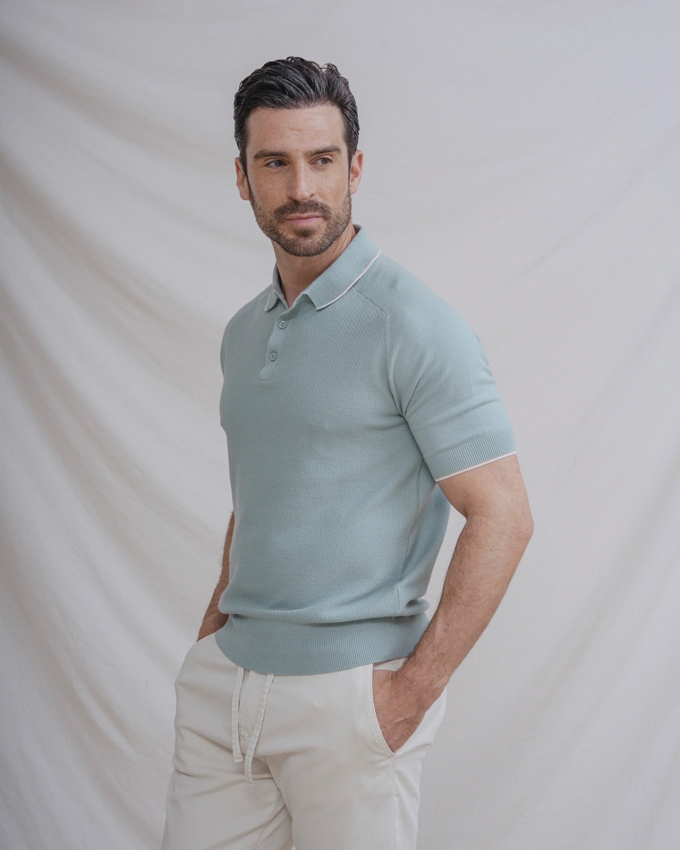 POLO TRICOT ESTRUCTURA VERDE - Image 4